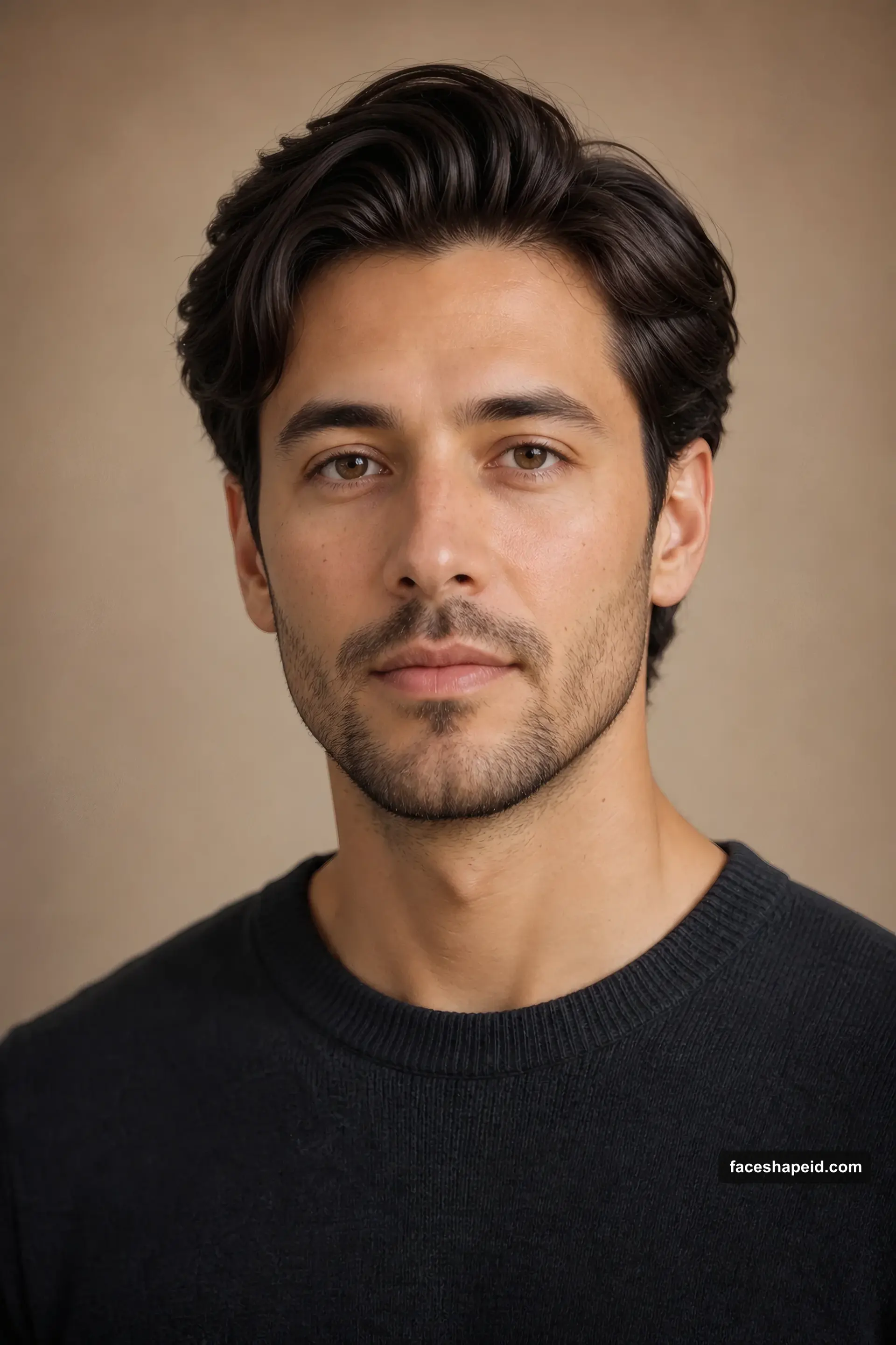 Men's hairstyle for an oval face: textured side-part haircut